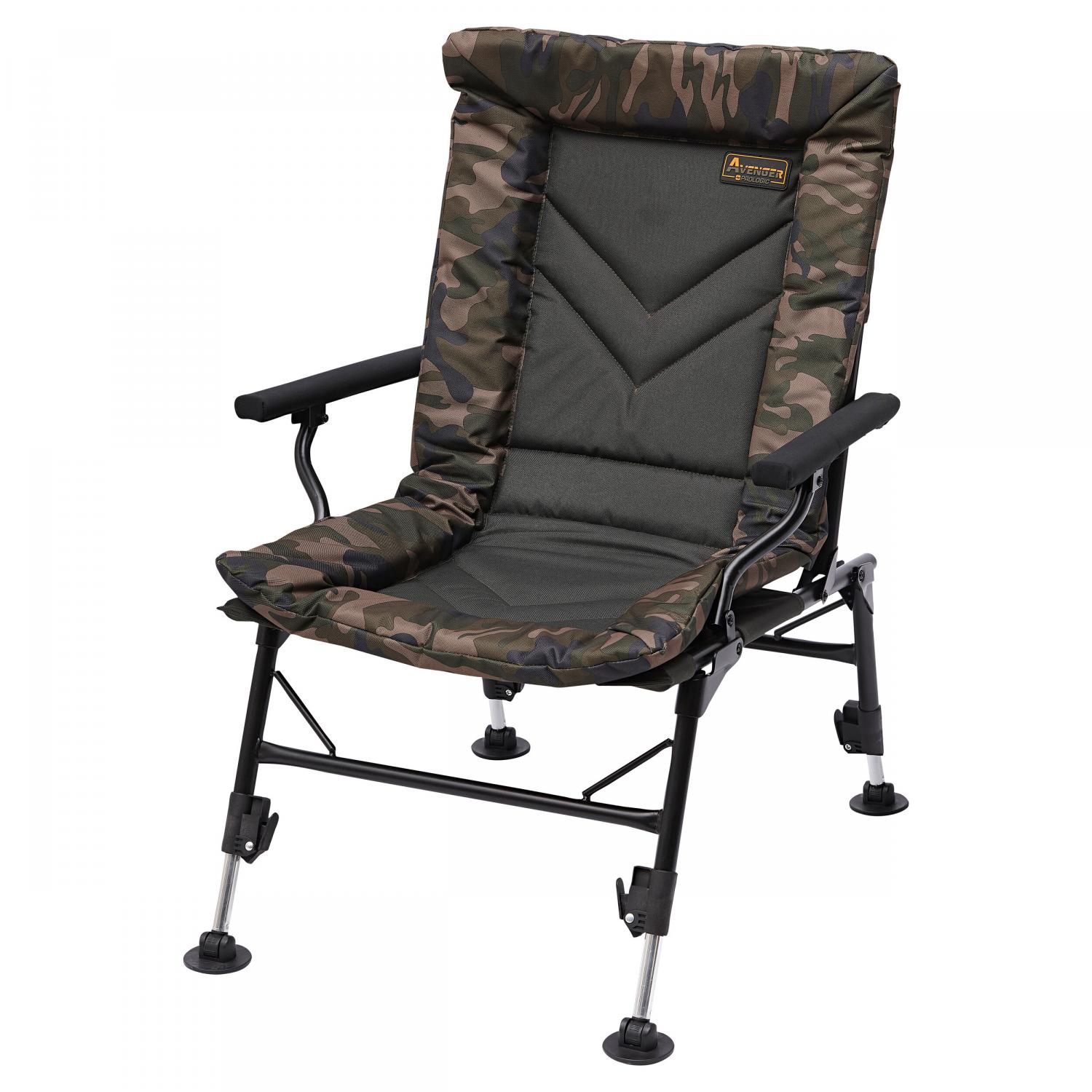 Prologic Avenger Comfort Camo Chair with Armrests & Cover 
