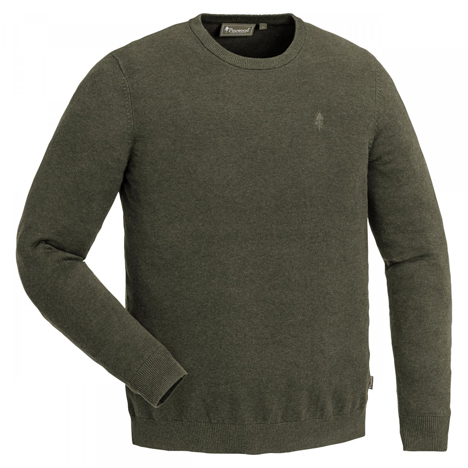  Värnamo Crewneck Knitted Sweater Men (Green Melange) 