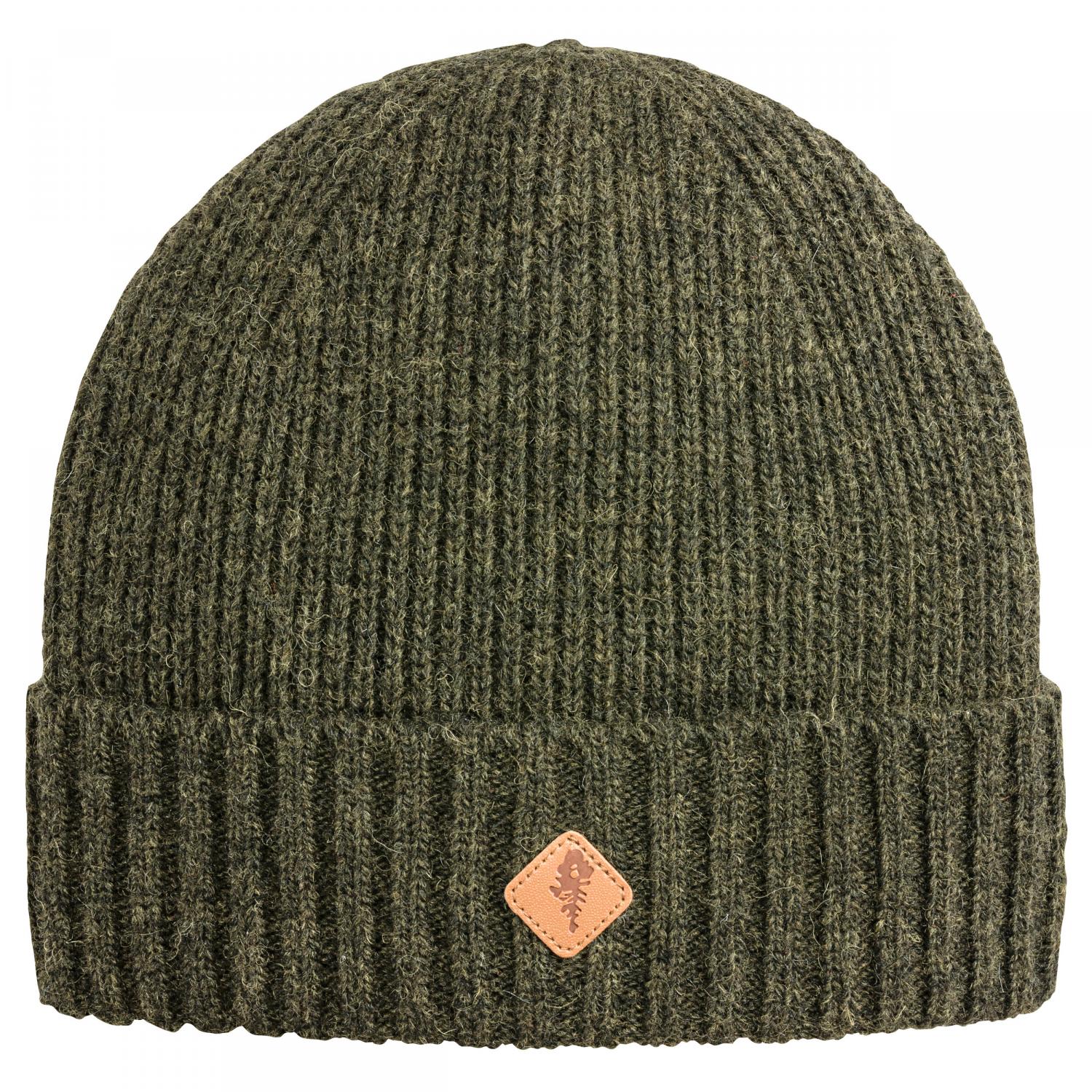 Knitted Wool Hat Unisex (Mossgreen Melange) 