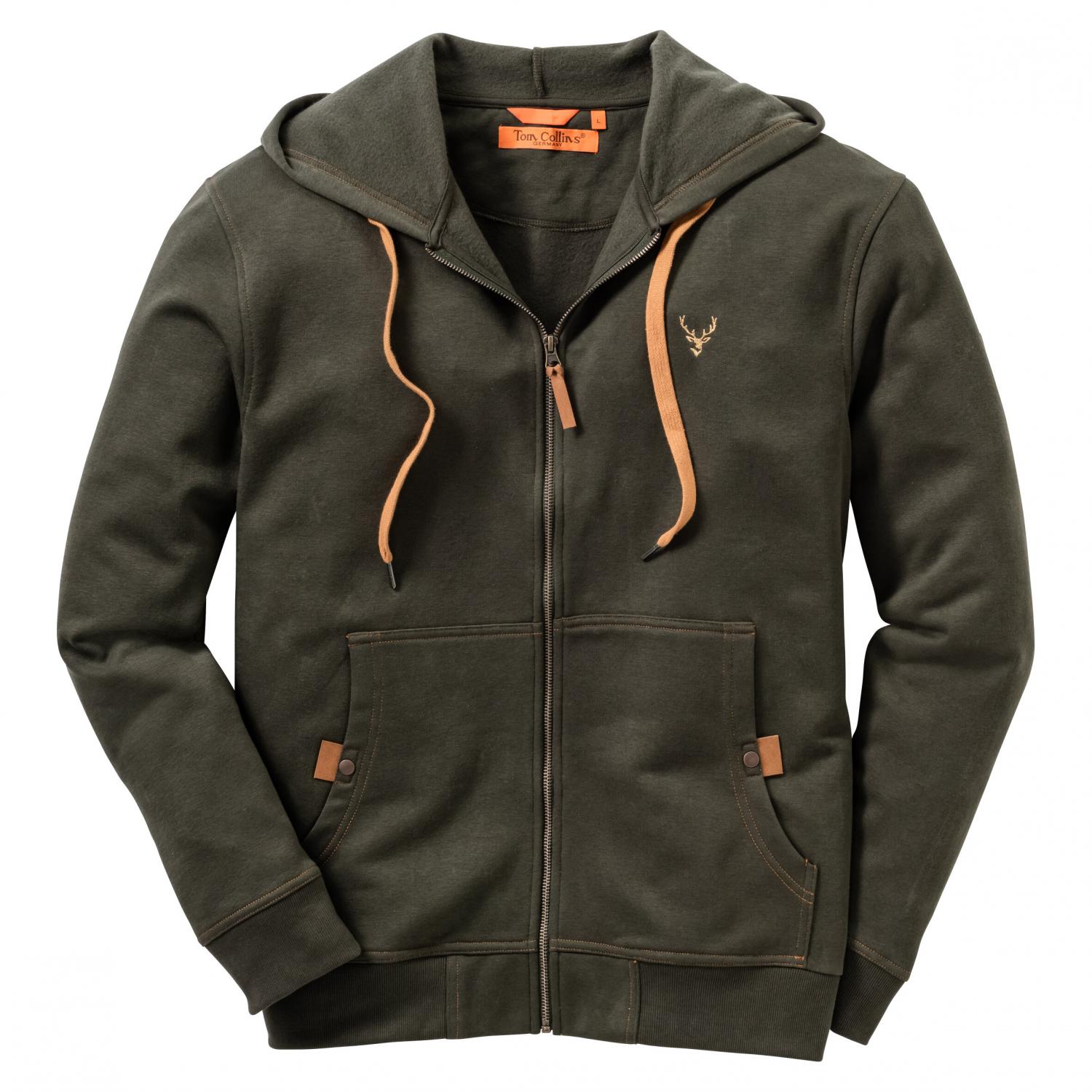  Zawul Sweatshirtjacke 1/1 Arm Herren (Trachtengrün) 