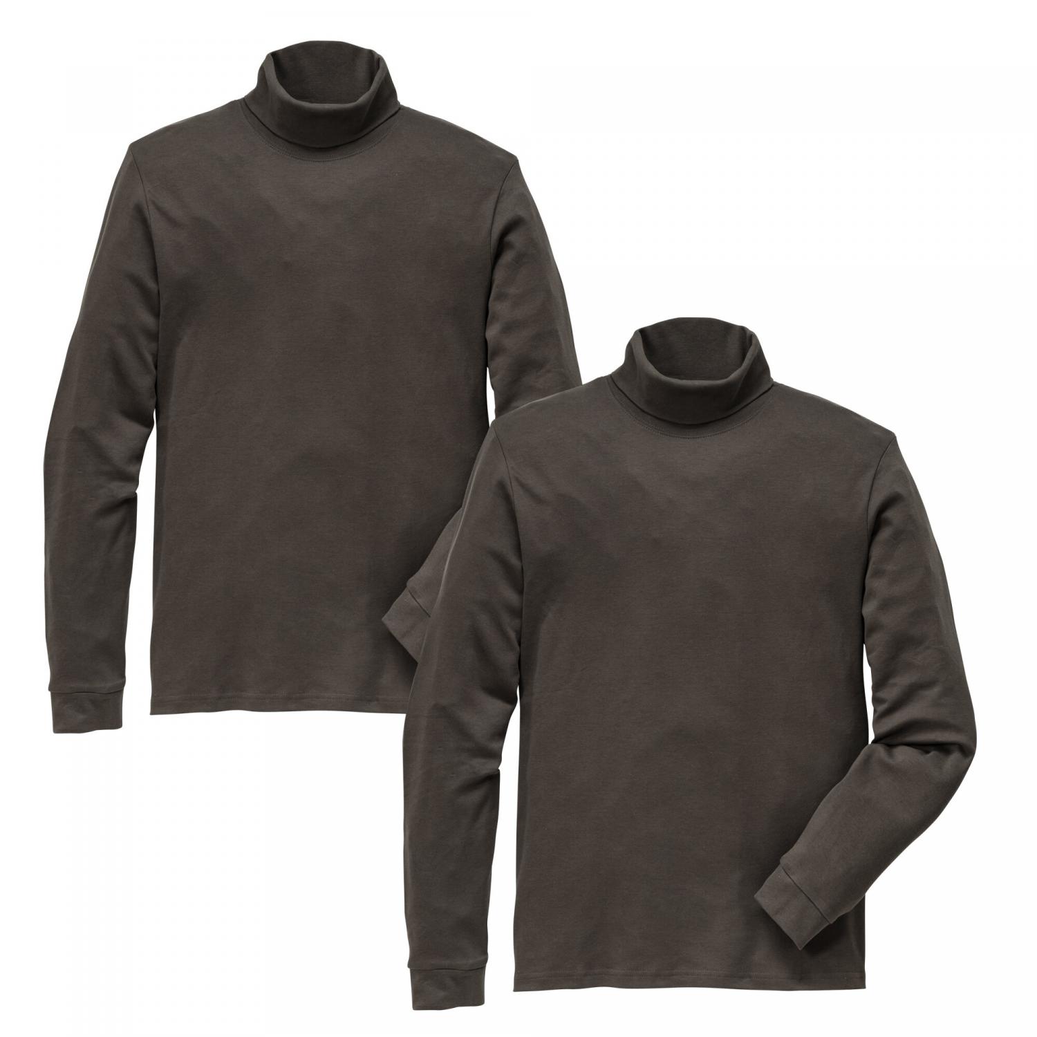  2er-Set:Turtleneck Rollkragenpullover Herren (Hunting Green) 