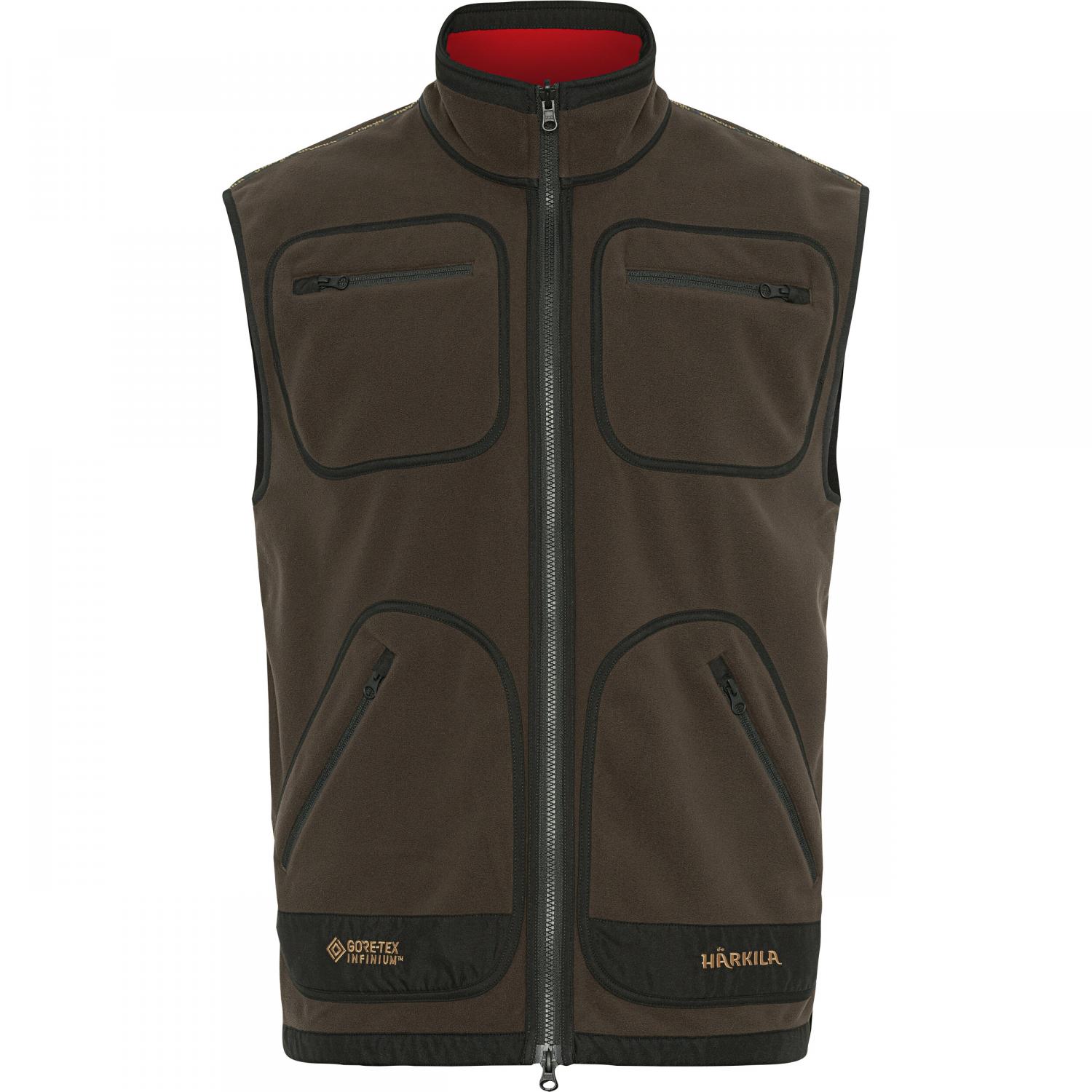  Kamko Fleece Waistcoat Herren (Brown/Red) 