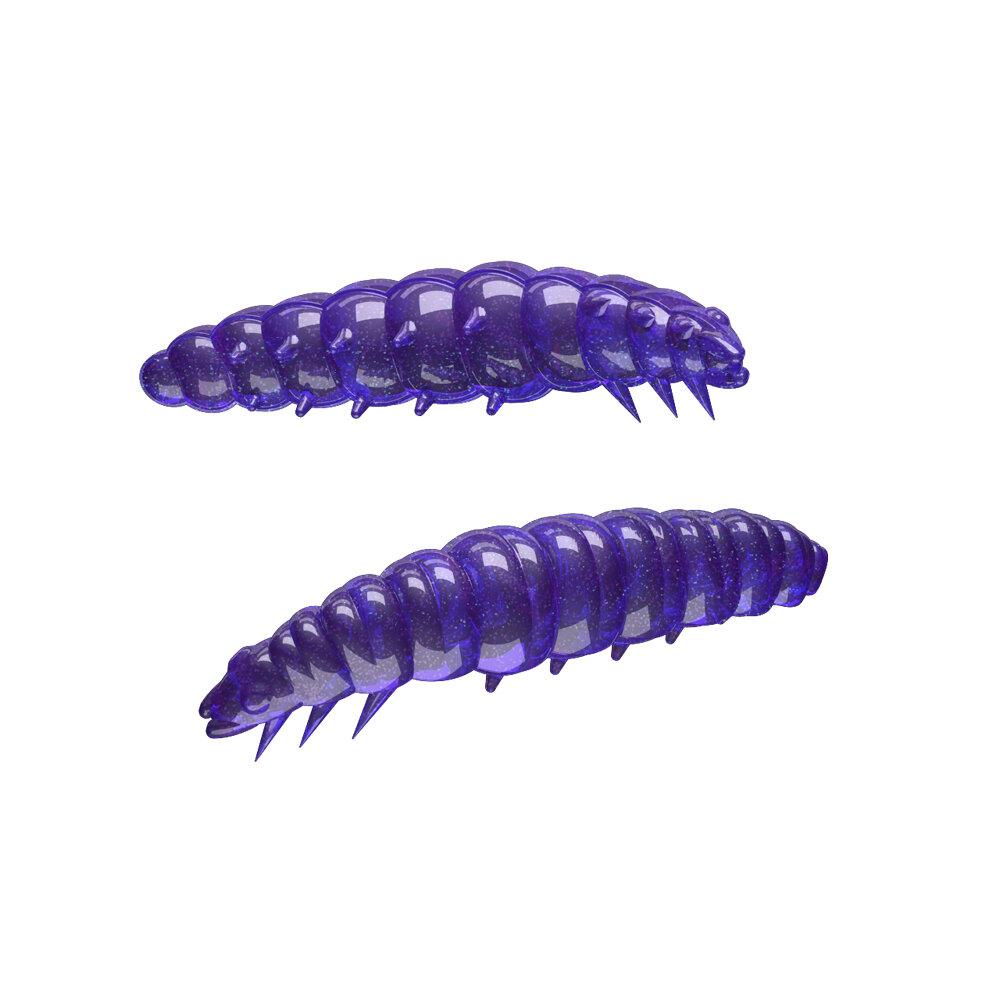  Larva artificial bait (purple white glitter) 