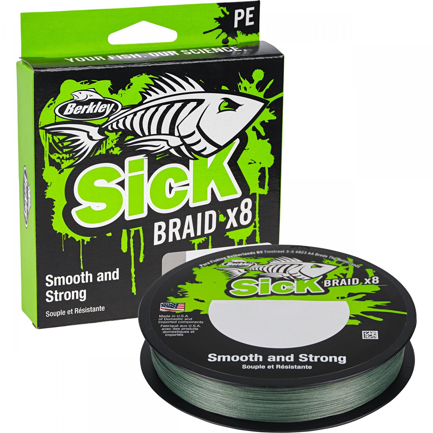  Sick Braid x8 (150 m, Moss Green) 