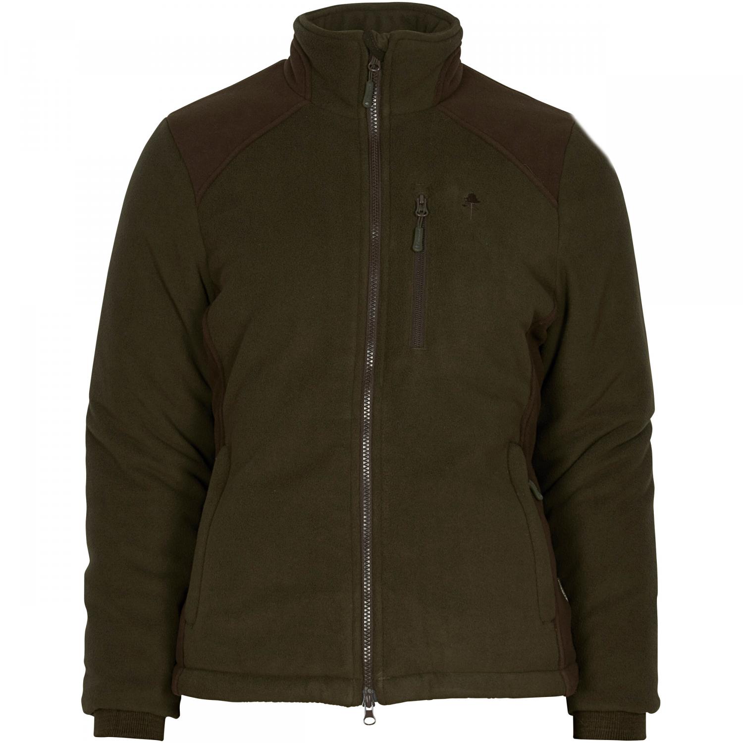 Pinewood Harriette Padded Fleece Jacket Damen (Green/Suede Brown) 