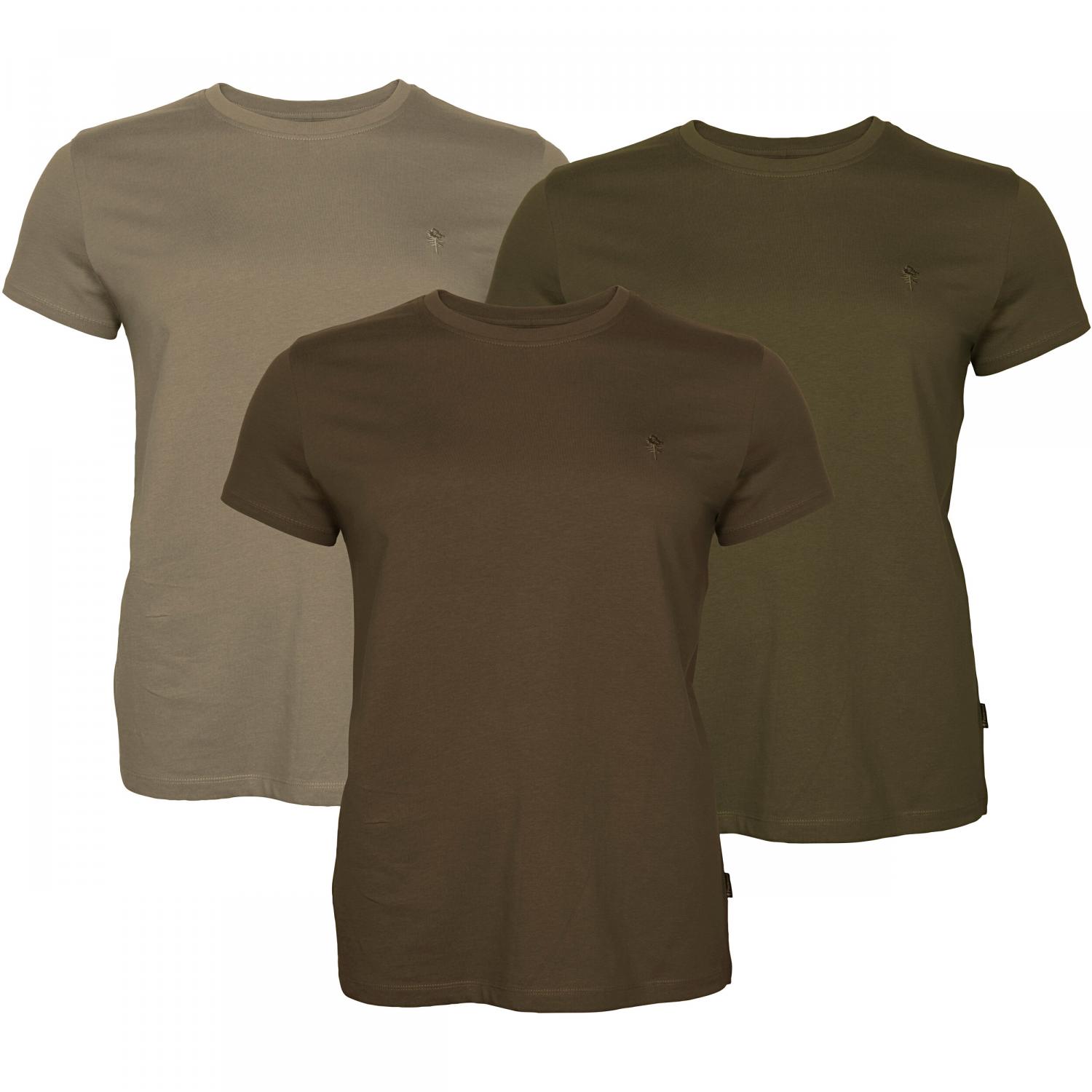  Set of 3: T-Shirts Women (Green/H.Brown/Khaki) 