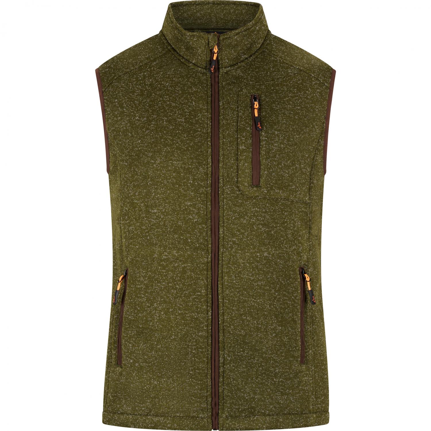  Strickfleece-Weste Eric Herren (Oliv) 