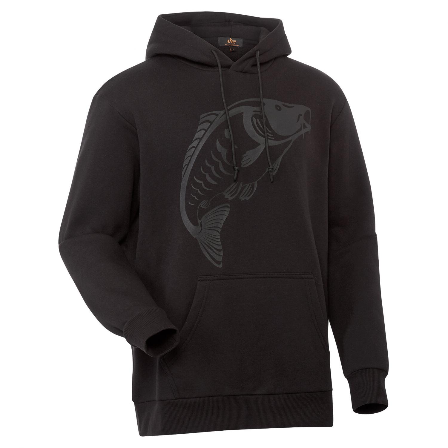 il Lago Prestige Catch & Wear Hoodie "Karpfen" Herren (Schwarz) 