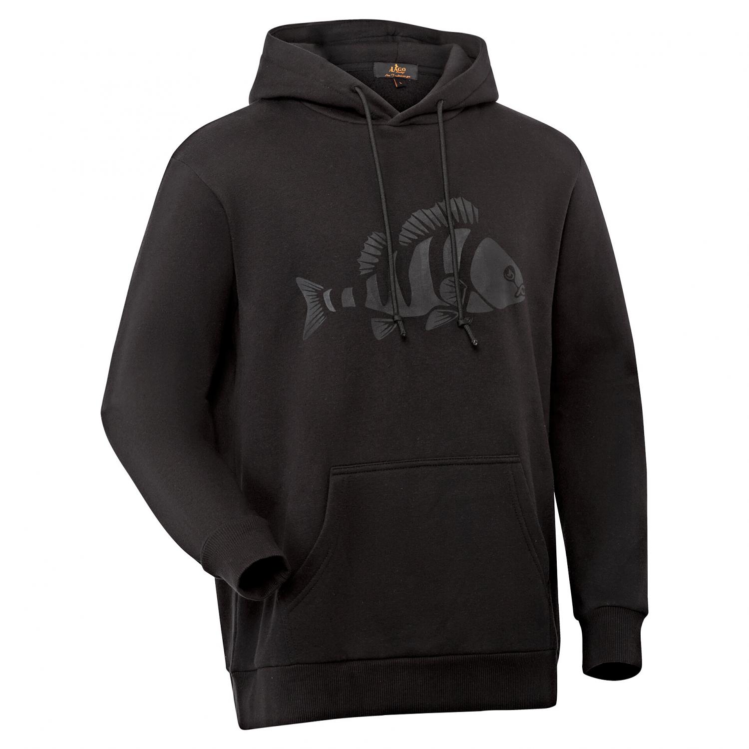 il Lago Prestige Catch & Wear Hoodie "Barsch" Herren (Schwarz) 