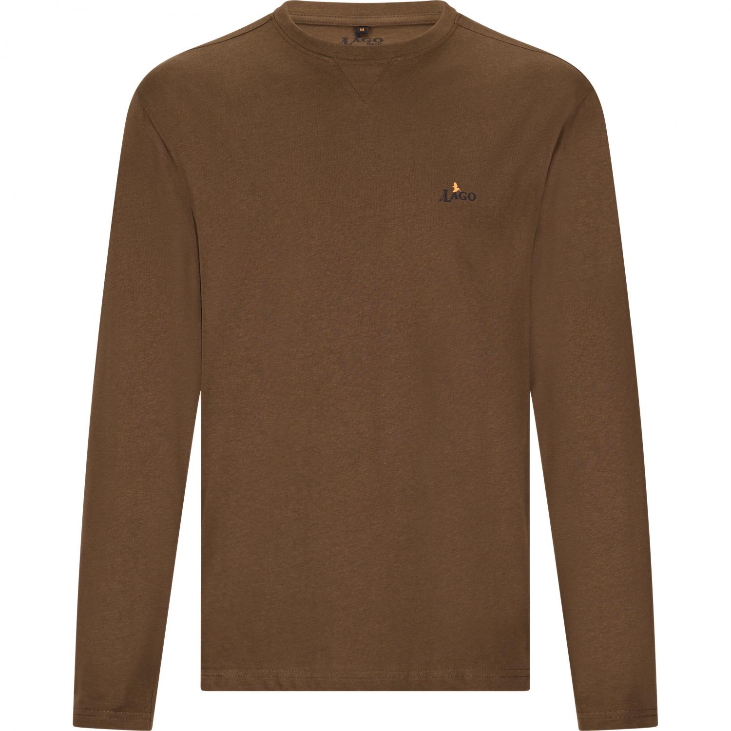 il Lago Prestige Langarmshirt Jonah Herren (Braun) 