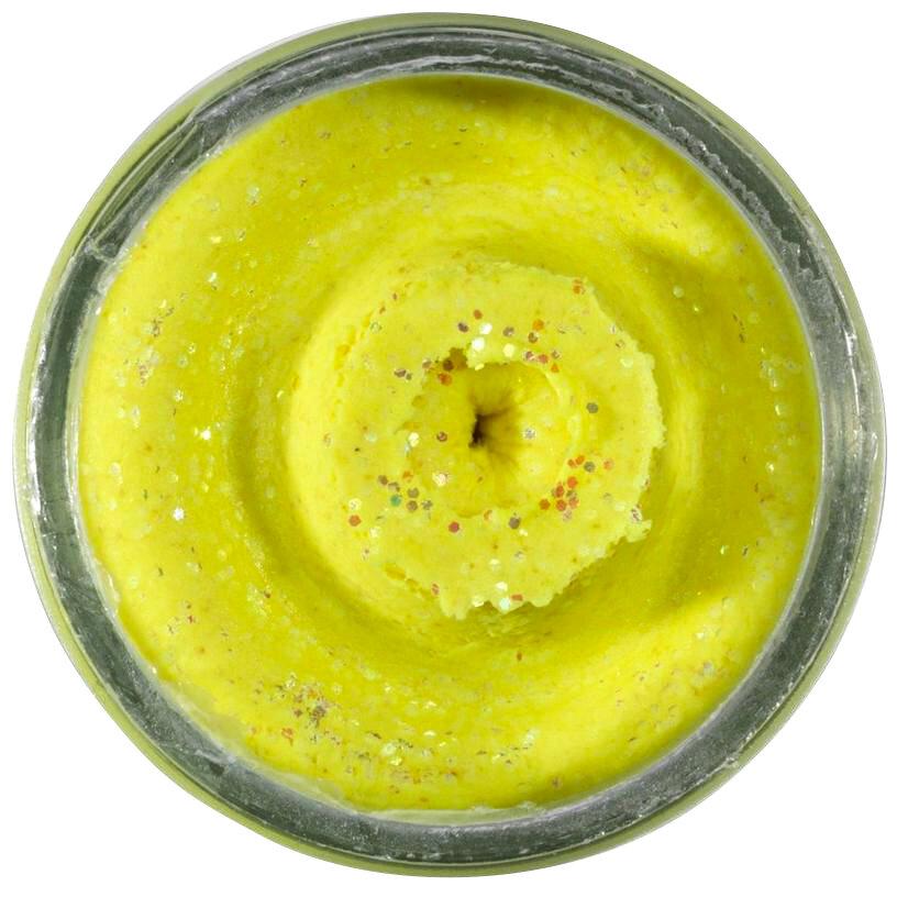  PowerBait® Natural Glitter Trout Bait (Garlic Sunshine Yellow Glitter) 