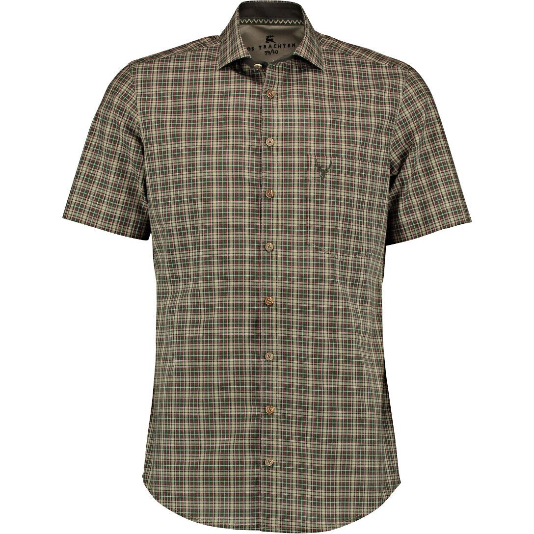  Piwaya Hemd 1/2 Arm Slim Fit Herren (Oliv) 