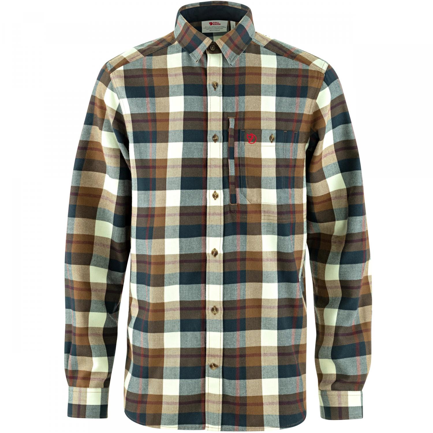 Singi Fjällglim Shirt M Herren (Wood Brown-Chalk White) 