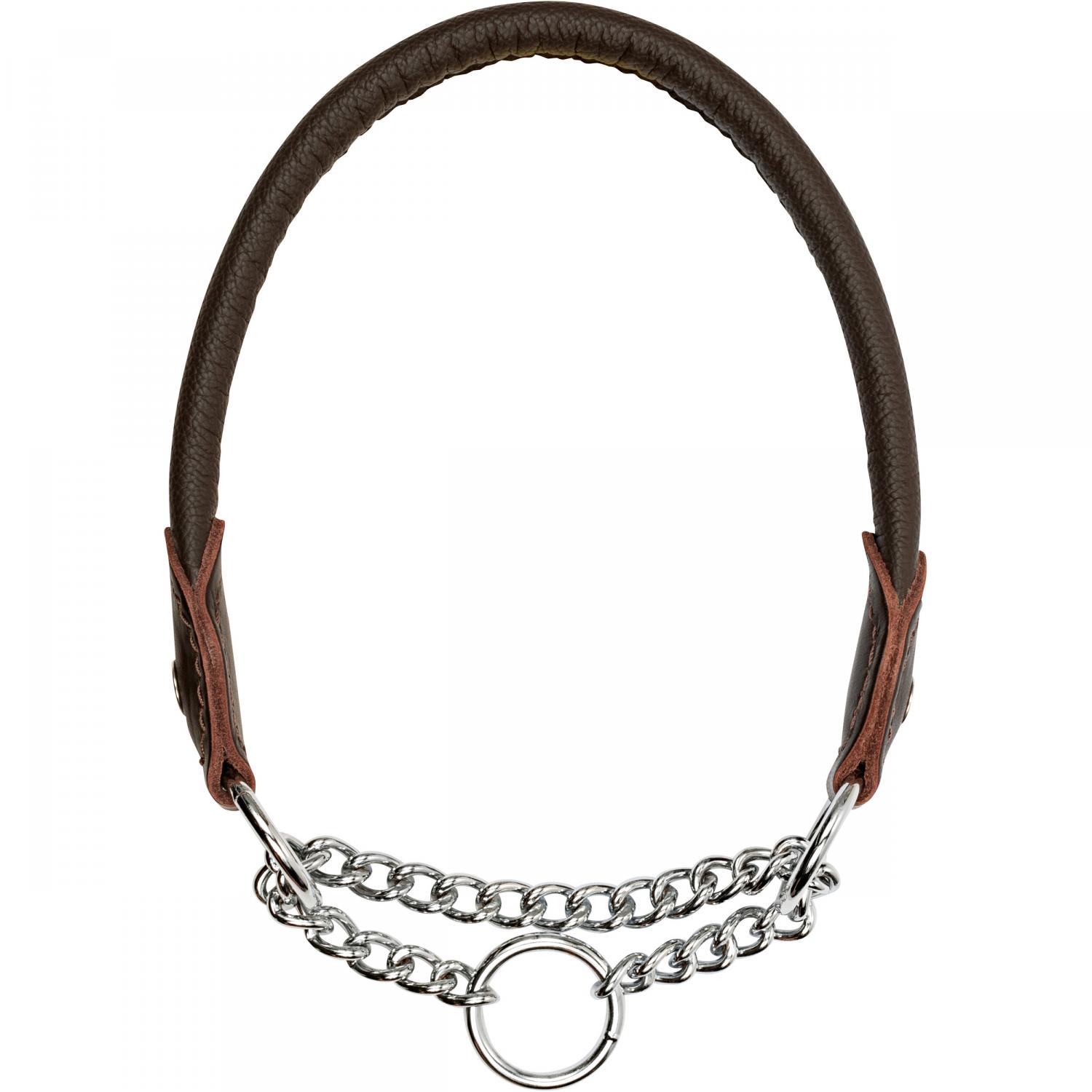  Leder Hundehalsung (Braun) 