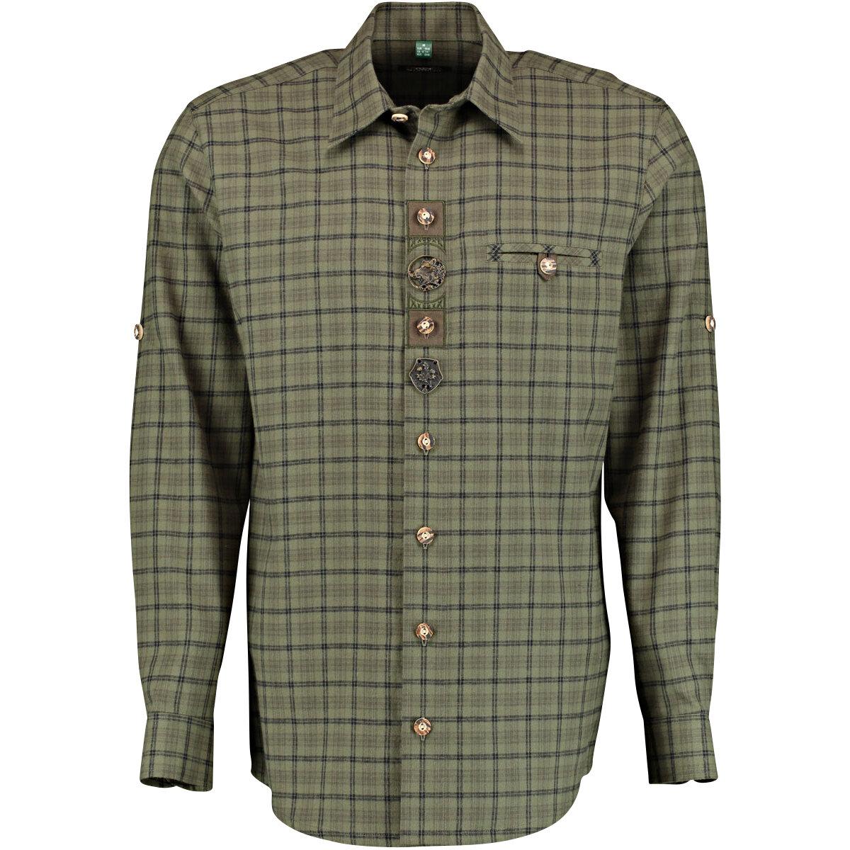  Hemd 1/1 Arm Regular Fit Herren (Khaki/Schlamm) 