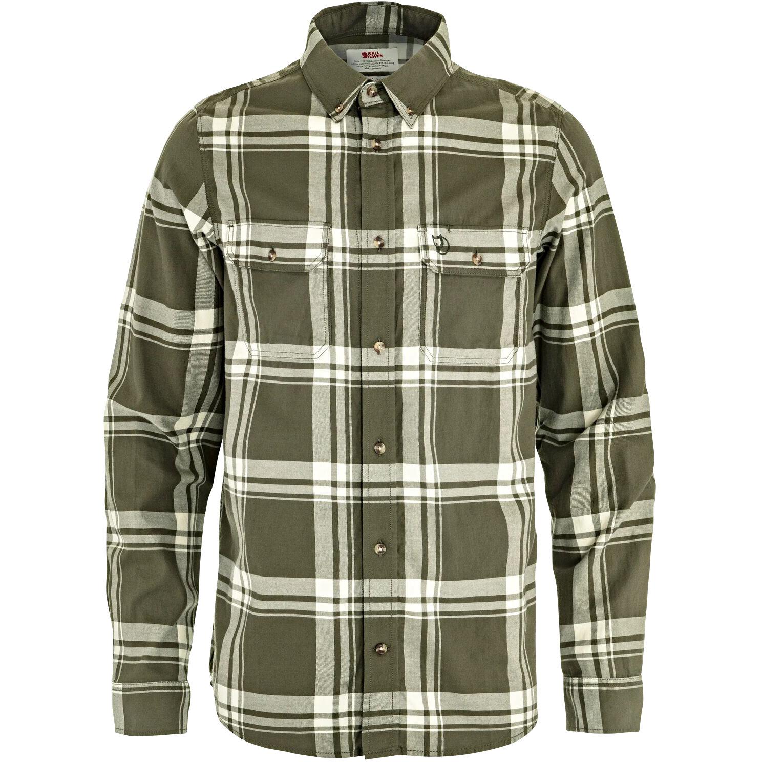  Övik Lite Flannel Shirt M Men (Laurel Green-Chalk White) 