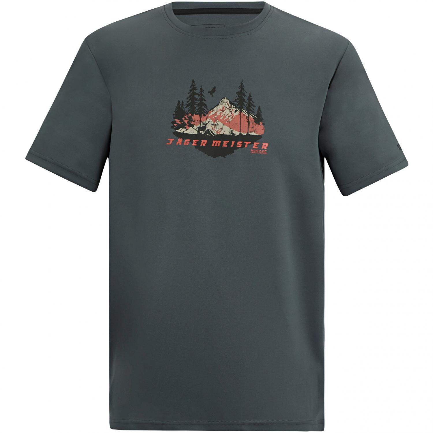  Men's Fingal Slogan T-Shirt Herren (Dark Storm) 