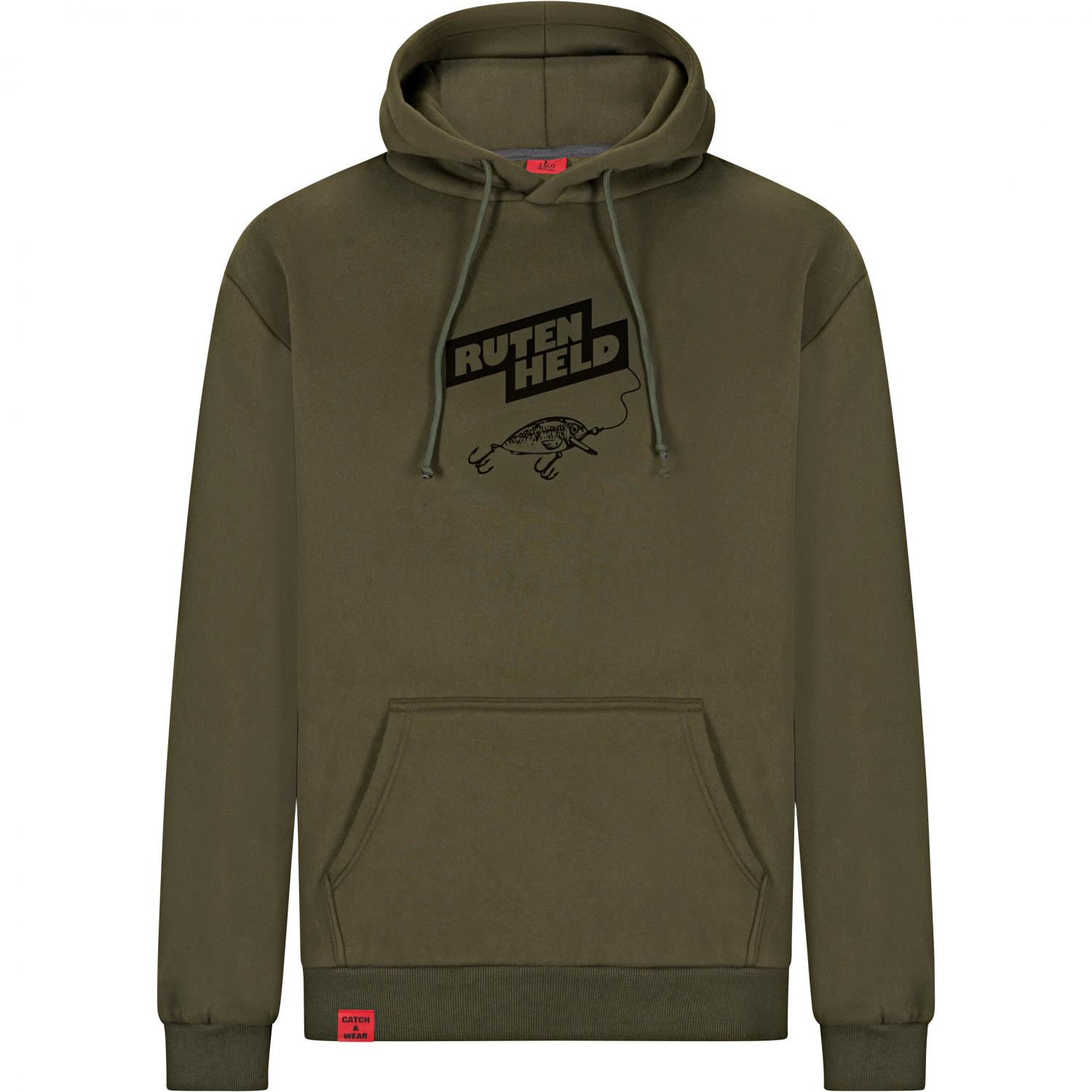 il Lago Prestige Catch & Wear Hoodie "Rutenheld" Herren (Oliv) 