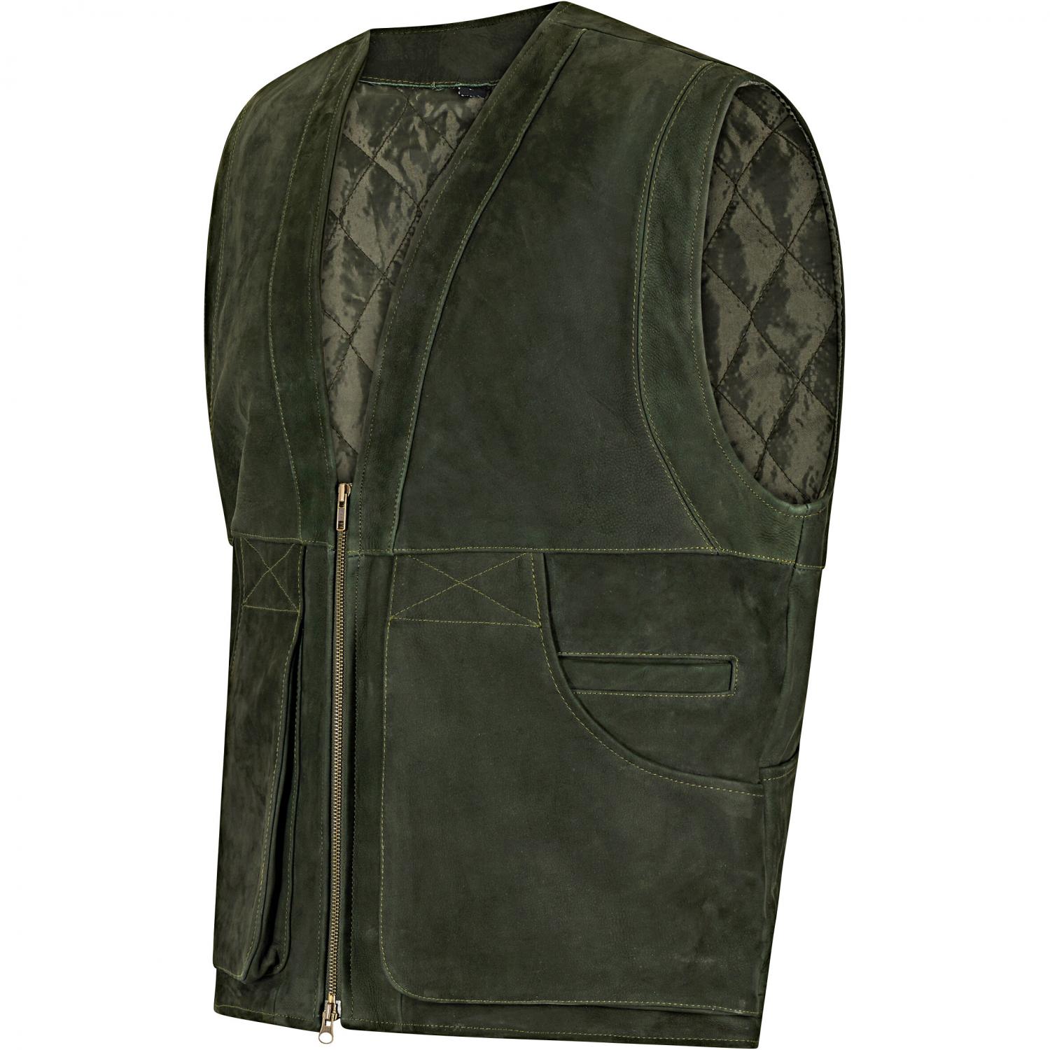  Lederweste Field Vest Herren (Oliv) 