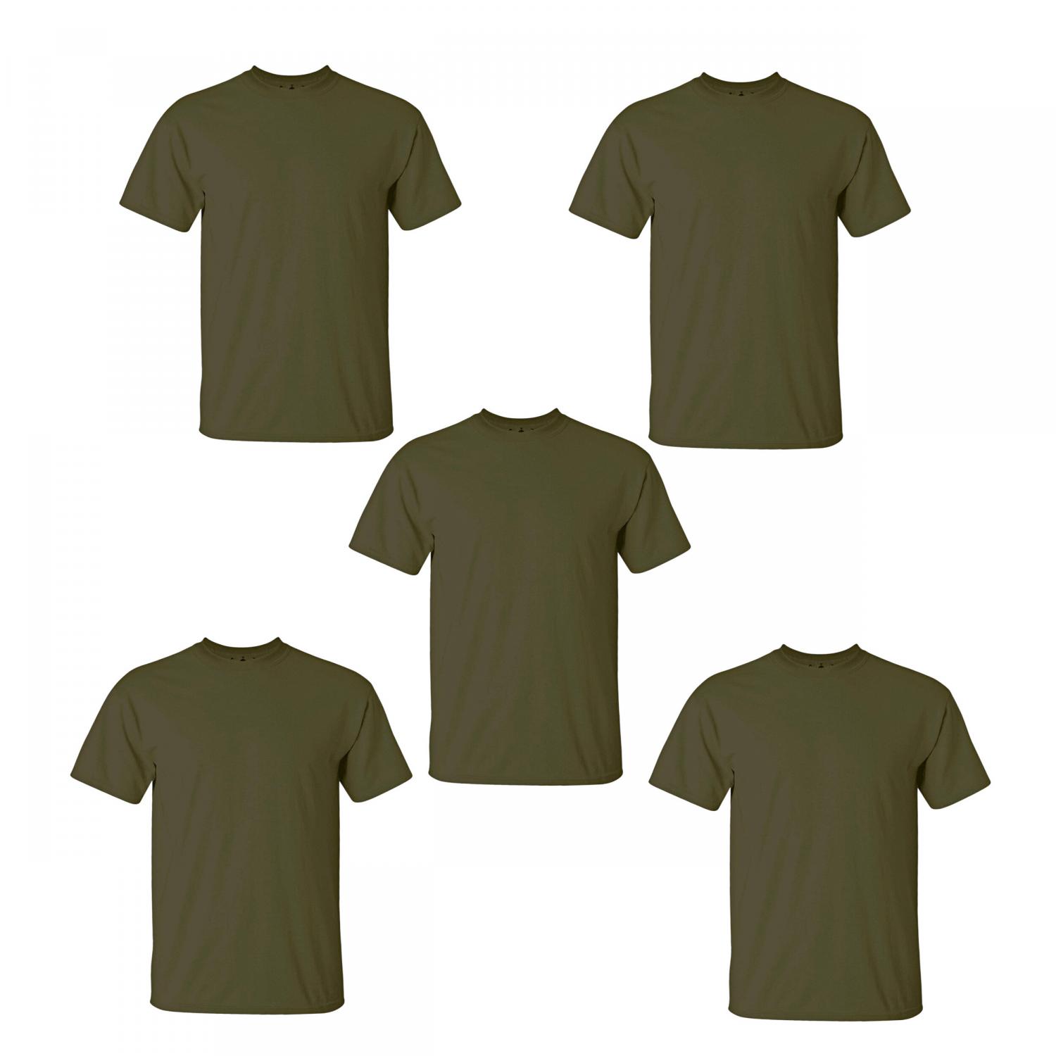  Set Of 5: T-Shirts Men (Olive) 