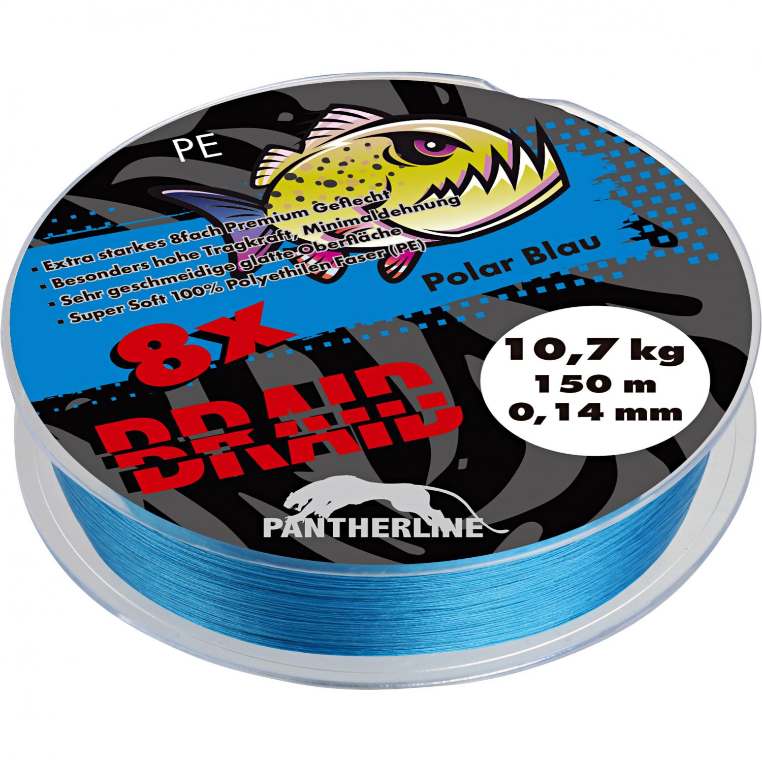  Pantherline Braid 8fach geflochten (polar blue) 
