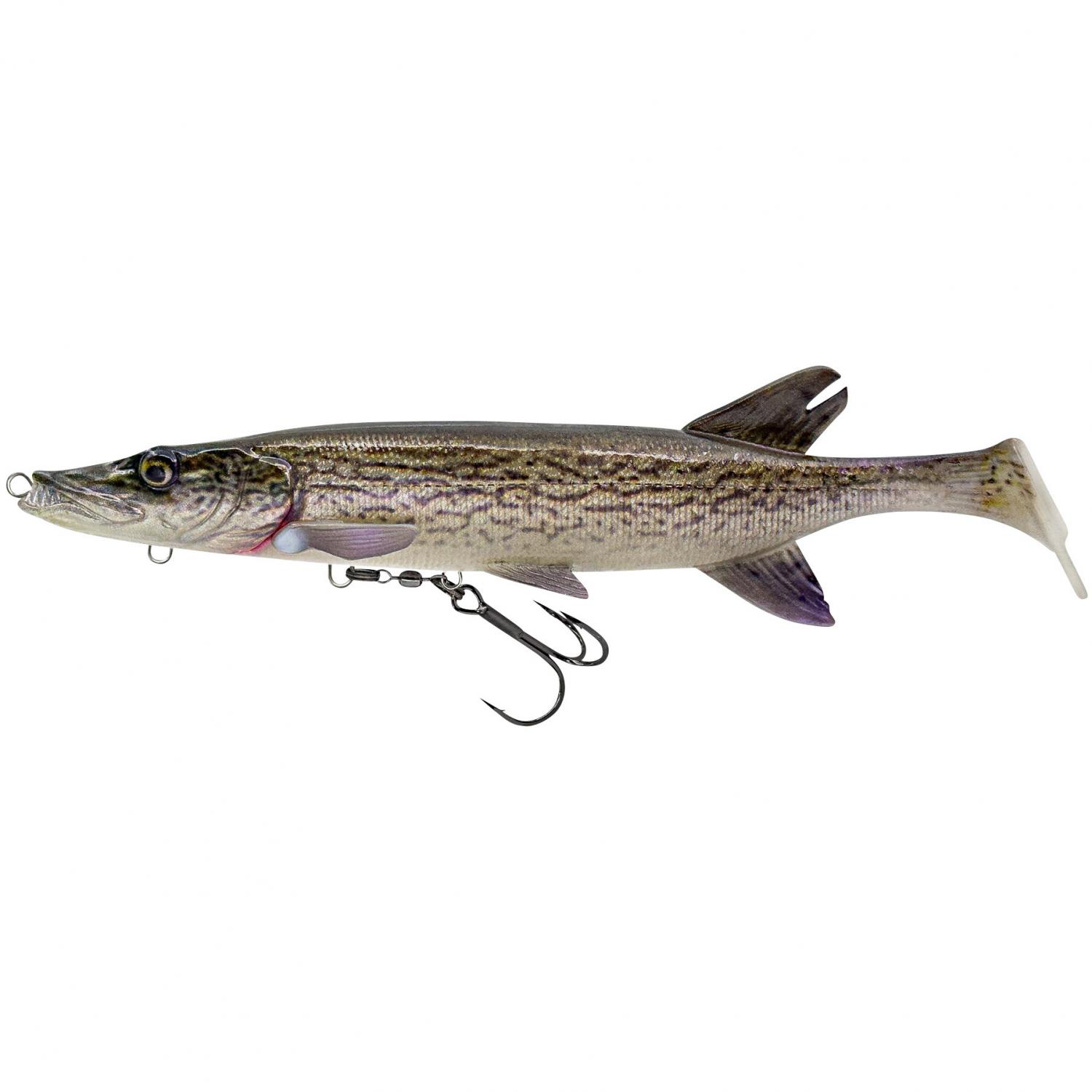  3D Pike Shad (White Pike) 