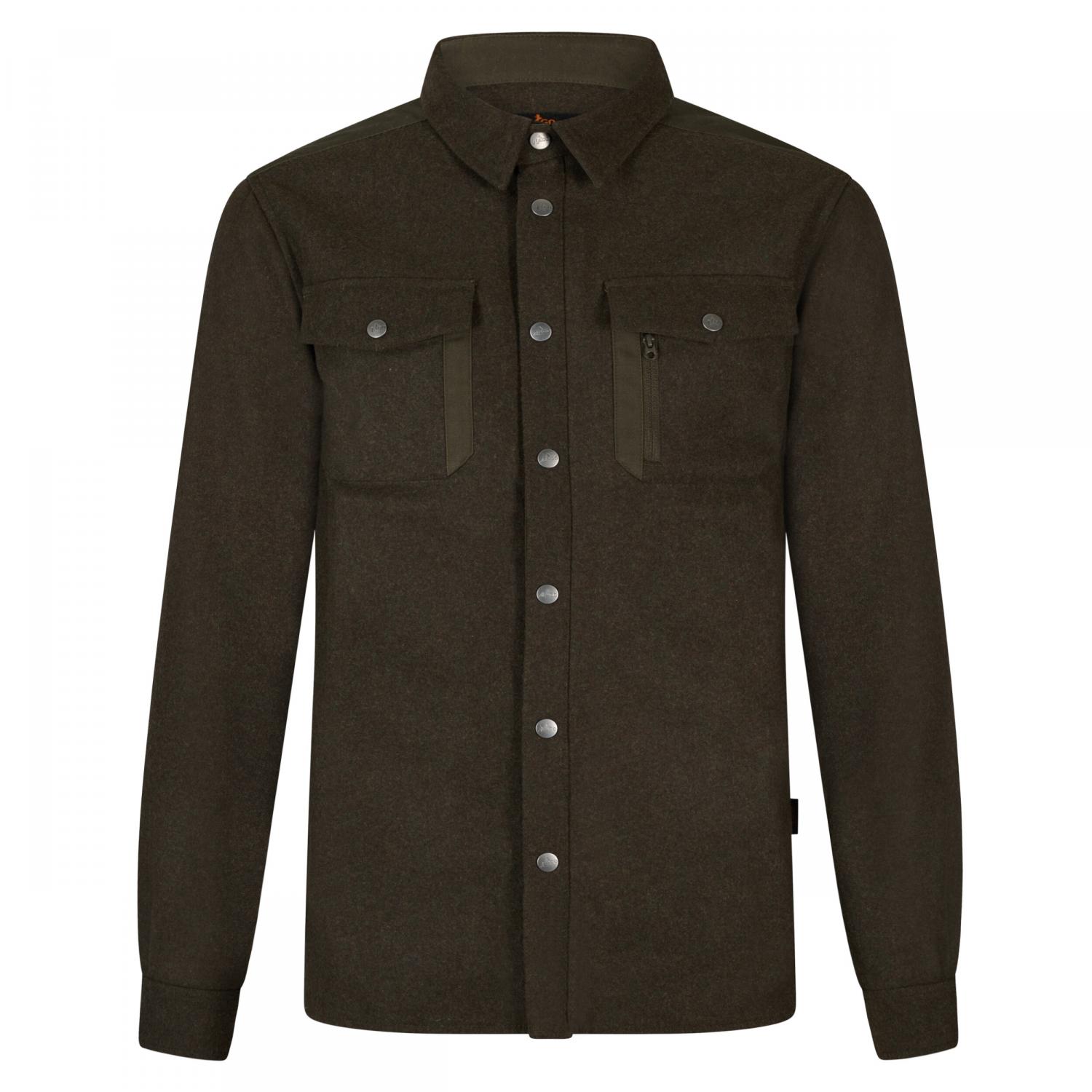  Lodenhemd Forest Core Herren (Oliv/Braun) 