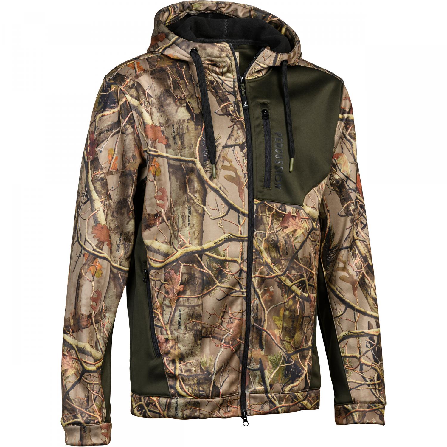  Hoodie mit Zipper Herren (Ghostcamo Forest Evo) 