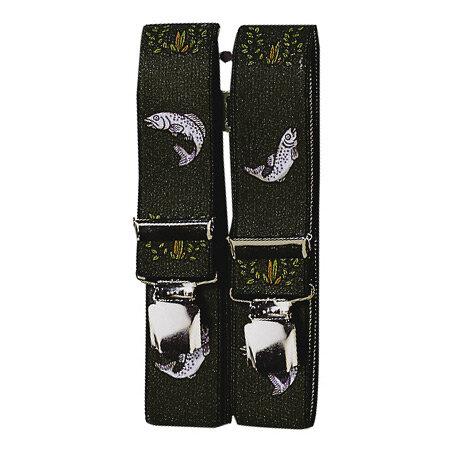 Clip-Hosenträger "Forelle" Unisex (Oliv)