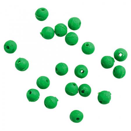  Gummiperlen (rund, grün, Ø 4 mm)