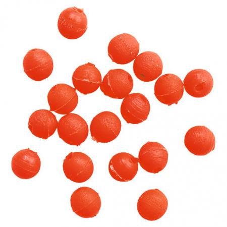  Rubber beads (round, orange, Ø 6 mm)