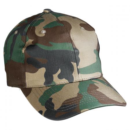 Miltec Baseball Cap Woodland Unisex (Camouflage)