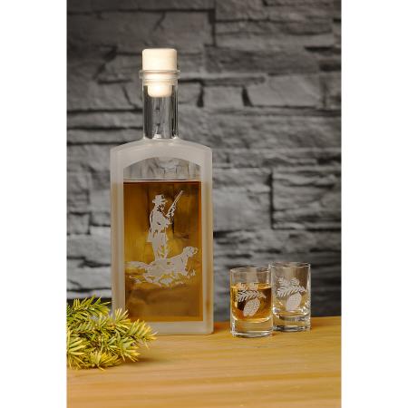  Liqueur Bottle with 2 Shot Glasses
