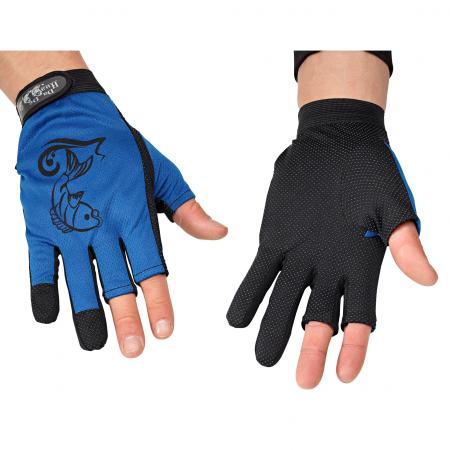 Perca Original Anglerhandschuhe XL Unisex (Blau/Schwarz)