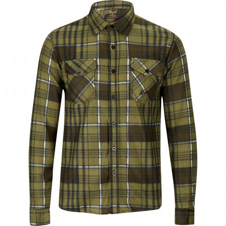  Fleece Holzfällerhemd Vall Herren (Oliv)