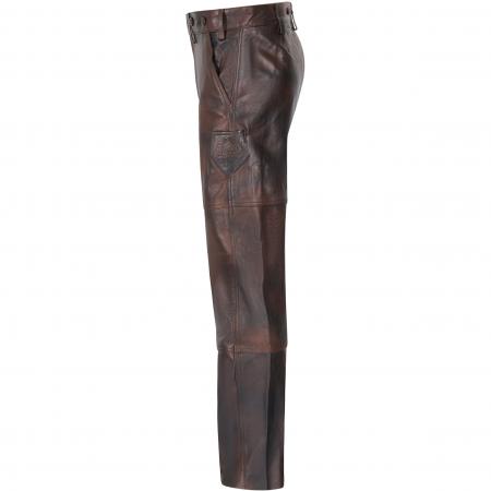  Ziegenlederhose Herren (Braun)