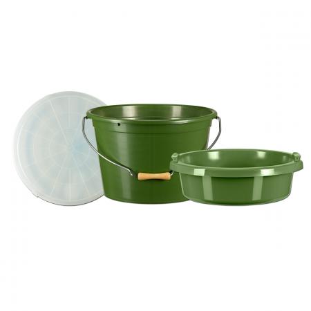 Kogha Als Set Futtereimer 25 l + Deckel + 8 l Einsatz