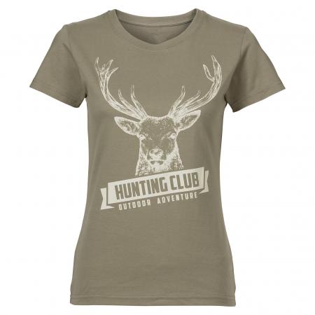  T-Shirt Hunting Club Damen (Oliv)