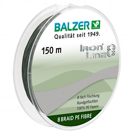 Balzer Angelschnur Iron Line 8 (grün, 150 m)