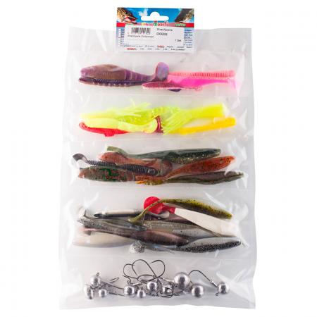  Shad/Jighaken Set Vertikal Zander/Barsch/Waller