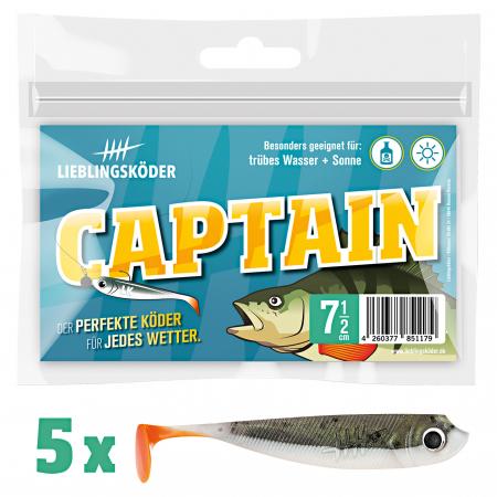  Gummifisch Barschköder (7,5 cm, Captain)