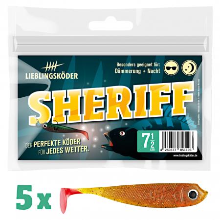  Gummifisch Barschköder (7,5 cm, Sheriff)