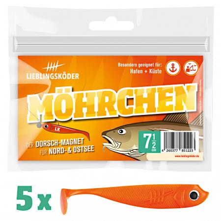 Gummifisch Barschköder (7,5 cm, Möhrchen)