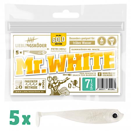  Gummifisch Barschköder (7,5 cm, Mr. White)