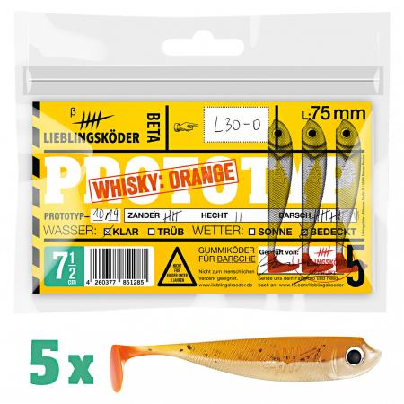 Shad Perch Bait (7.5 cm, Whisky Orange)