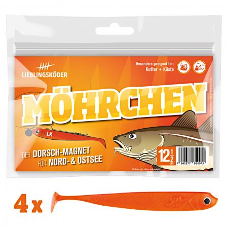  Gummifisch Zanderköder (12,5 cm, Möhrchen)
