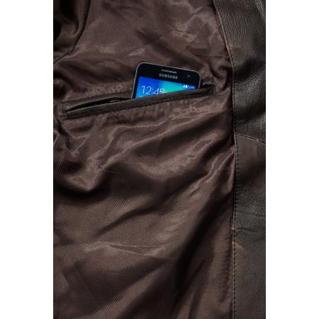 Lederjacke Boston Herren (Braun)