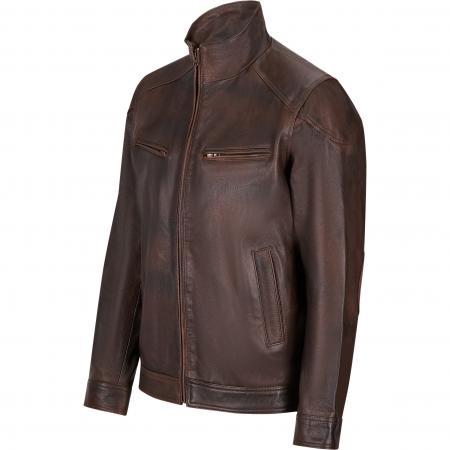 Lederjacke Boston Herren (Braun)