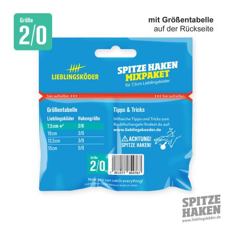  Angelhaken Spitze (2/0 Mixpaket)