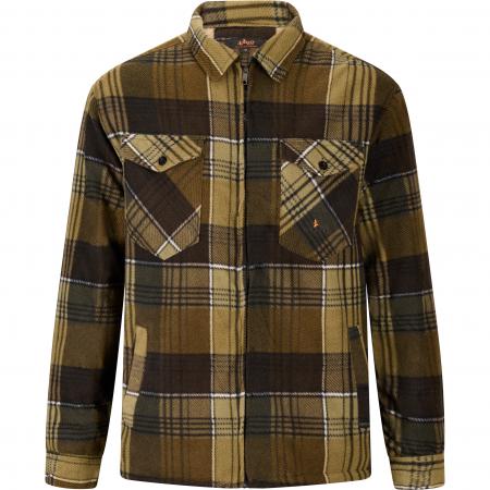  Fleecejacke Holzfäller Herren (Grün/Braun)
